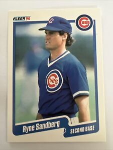 FLEER 1990 MLB Card Set-Break RYNE SANDBERG Chicago Cubs #40 EX+! ⚾️