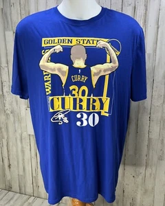Stephen Curry Golden State Warriors T-Shirt Blue Mens XXL Short Sleeve Graphic - Picture 1 of 8