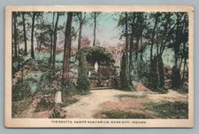 Kneipp Sanitarium Grotto ROME CITY Indiana~Hand Colored Postcard Leyen Henster
