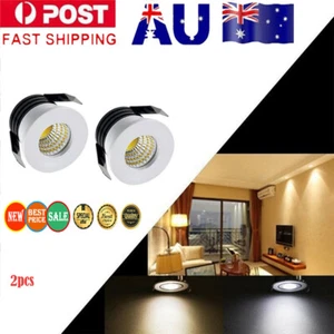 2Pcs 3w LED Recessed Small Cabinet Mini Spot Lamp Ceiling Downlight Kit Fixture - Picture 1 of 12