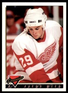 1993-94 Topps Premier Aaron Ward Rookie . Detroit Red Wings #484