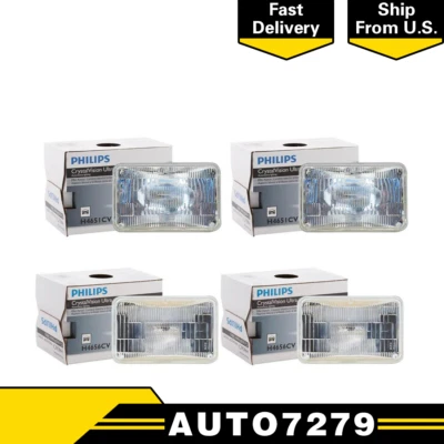 Philips 4 Car Headlight Bulb High Beam & Low Beam fits Audi Coupe 1981-1983 - Image 1 of 4