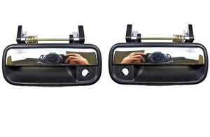 for Toyota Outer Exterior Outside Door Handle Black Chrome Front Left Right Pair - Picture 1 of 3