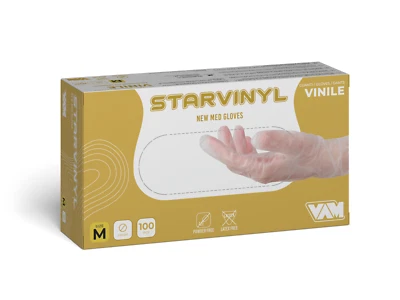 10 Packungen (1000 St.) Einweg Vinylhandschuhe Größe S-XL VAM STARVINYL