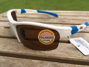 Maxx HD Sunglasses Switchback Polarized Gloss White Blue Brown Lens 57591