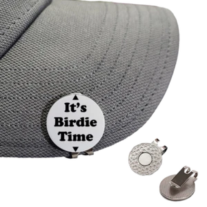 Golf Ball Marker 1in Birdie Time (Hat Clip Available see options) - Picture 1 of 3