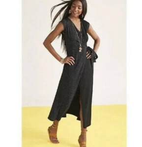 NWT CAbi #5609 Disco Dress Black White Polka Dot Wrap Limited Edition medium - Picture 1 of 4