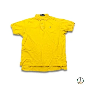Camisa Polo Ralph Lauren De Colección Años 90 Para Hombres Grande Amarillo Poni Clásica Informal Preppy - Imagen 1 de 5