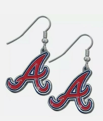 Atlanta Braves MLB Dangle Ear Rings Cover