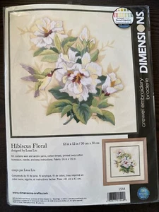 Dimensions Crewel Embroidery Kit - Hibiscus Floral - NEW - 1544 - Picture 1 of 2