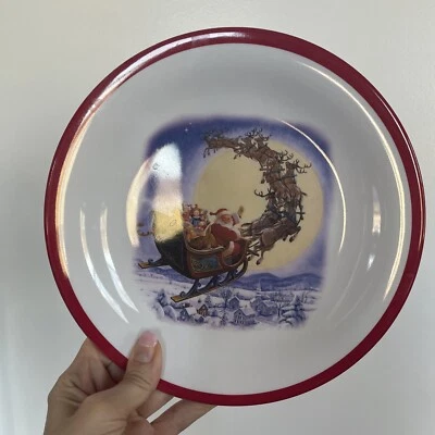 Disney Pottery Barn Navidad Santa Rudolph Plato casa vacaciones bastón de caramelo - Foto 1 de 4