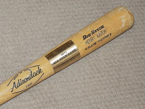 Hank Aaron Adirondack 1975 All Star Game Bat Milwaukee Brewers HOF Cover
