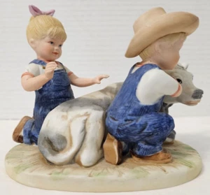Figura Home Interiors Homco Denim Days The New Calf #8878 1985 - Imagen 1 de 8