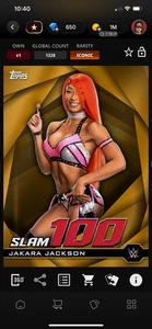 DIGITAL Topps WWE Slam 100 25 Jakara Jackson Gold - Bild 1 von 2