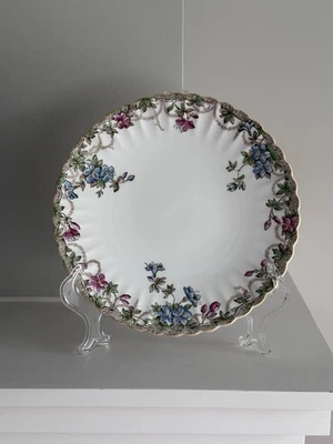 VTG SPODE “Eloise Blue” Floral Dinner 10 1/2” Plate - Made In England c. 1960 - Image 1 of 4