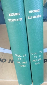 1982  COMPLETE YEAR HARDCOVER BOUND  JAN-DEC  IN 2 VOLS    Mechanix Illustrated - Picture 1 of 5