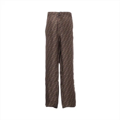Pantalón Fendi ZUCCa 22 Años Seda 52 Hombre Marrón FB0416 Foto 1 de 4