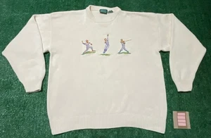 Vintage Herren Erwachsene Izod Baseball Pullover L Large - Bild 1 von 11