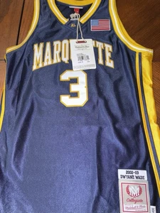 DWAYNE WADE 02-03 AUTHENTIC MARQUETTE MITCHELL & NESS JERSEY SIZE 40 MEDIUM - Bild 1 von 10