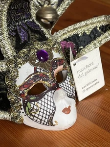 Maschera Del Galeone Ornate Masquerade Mask, Hand Painted in Venice, Italy. - Picture 1 of 23