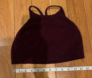 Sujetador deportivo Lululemon para mujer talla 6 rojo borgoña correas soporte de entrenamiento superior - Imagen 1 de 3