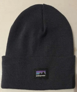 Patagonia NWOT Everyday Beanie One Size Warm Winter Hat Patch Logo - Dark Grey - Picture 1 of 2