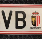 Original Auto Kennzeichen Nummernschild Österreich 🇦🇹 Oberösterreich 1990s 