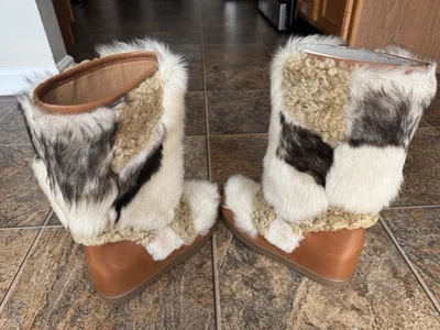 Botas Coach Morton Ocultas Cuña Mezcla de Piel de Becerro/Oveja - Tostadas, Para Mujer Talla 7M Foto 1 de 4