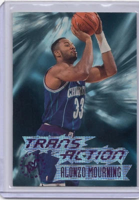 1995-96 Topps Stadium Club #356 Alonzo Mourning Trans Action Hornets Foto 1 de 2