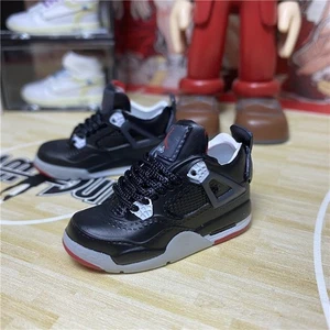 1/6 Sneakers Sport Shoes 12'' Hot Toy Action Figure Accessory Black Cement Bred - Picture 1 of 8