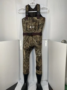 Oaki Wear Realtree Camo Chest Waders Youth Size 10/11 Boots 6 Neoprene Fishing - Picture 1 of 5