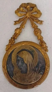 Seltene antike französische Ormolu Wandtafel Madonna von L. O. Mattei - Bild 1 von 8