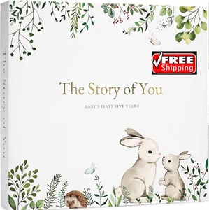Keepsake Memory Book for Baby Boy or Girl Timeless First 5 Year Baby Book A M... - Picture 1 of 8