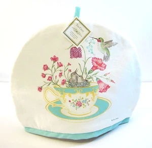 Alice's Cottage Cotton Tea Cozy Teacup Hummingbird Nest - NEW - Picture 1 of 1