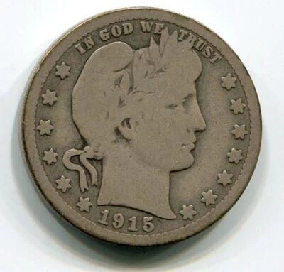 1915-S Barber Quarter | Silver 25 cents | VG | San Francisco - Image 1 of 3