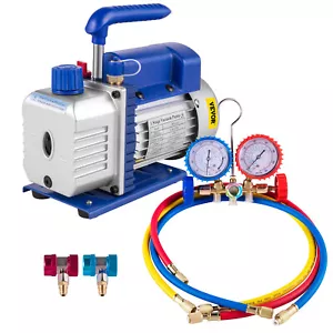 VEVOR 1,8CFM Kit Pompe vide Manomètre Manifold Climatisation Frigoriste R410A - Bild 1 von 12