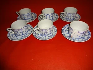 Kaffeeset   Strohblumenmuster  Jäger   DDR  Tassen+ Unterteller   12 tl. - Bild 1 von 3