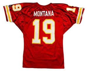 *VTG* Wilson 90s Kansas City Chiefs Joe Montana #19 Red Jersey; Made in USA; M - Picture 1 of 11