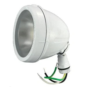 Commercial Electric 14-Watt Hardwired White LED Landscape Flood Light Metal Spot - Picture 1 of 3