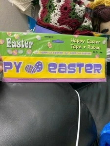 Happy easter Barrier Tape 20' New!!! - Picture 1 of 1