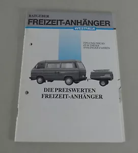 Prospekt / Broschüre Ratgeber Westfalia Freizeit-Anhänger + Preisliste von 1988 - Bild 1 von 4
