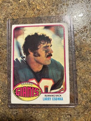 1976 Topps 437 Larry Csonka New York Giants HOF Miami Dolphins Football NFL Card - Image 1 of 2