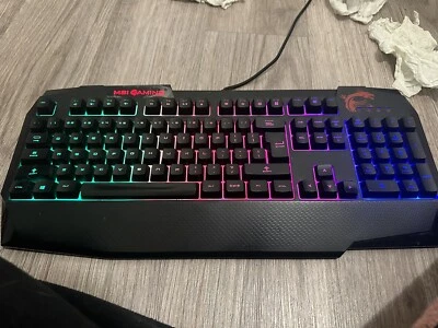 MSI Vigor GK40 Wired RGB Gaming Keyboard Tested Works - Image 1 of 3