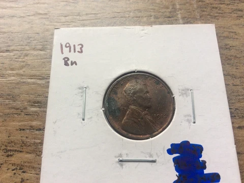 1913 Lincoln Cent Wheat Penny  ---- GEM BU++ Condition US E152 Almost BU # 111 Cover