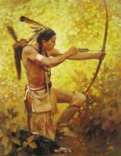 Beautiful High quality Portrait Oil painting on canvas Indians Native American