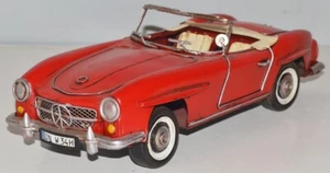 Auto Lamiera Nostalgia Modellino Oldtimer Mercedes-Benz 190 Sl Cabrio L 30 CM - Foto 1 di 4