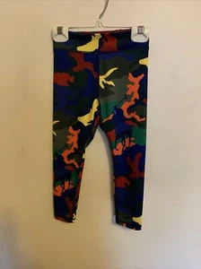 Polo Ralph Lauren Boy’s 5 Years Big Pony Camo Stretch Jersey Leggings With Logo - Picture 1 of 4