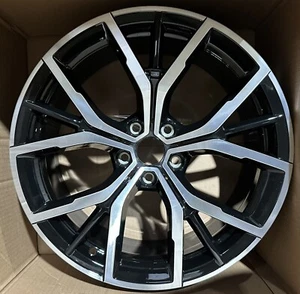 Llanta de aleación BMW 5 G30 G31 G38 negro brillante corte diamante 19x8J ET30 8747405 - Imagen 1 de 4