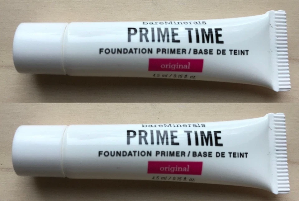 2 x imprimación base original bareMinerals Prime Time 0,15 fl oz - muestra de lujo Foto 1 de 1