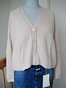 Kaschmir-Strickjacke von Darling Harbour, Gr. L - 100 % Kaschmir - hellbeige - Bild 1 von 12